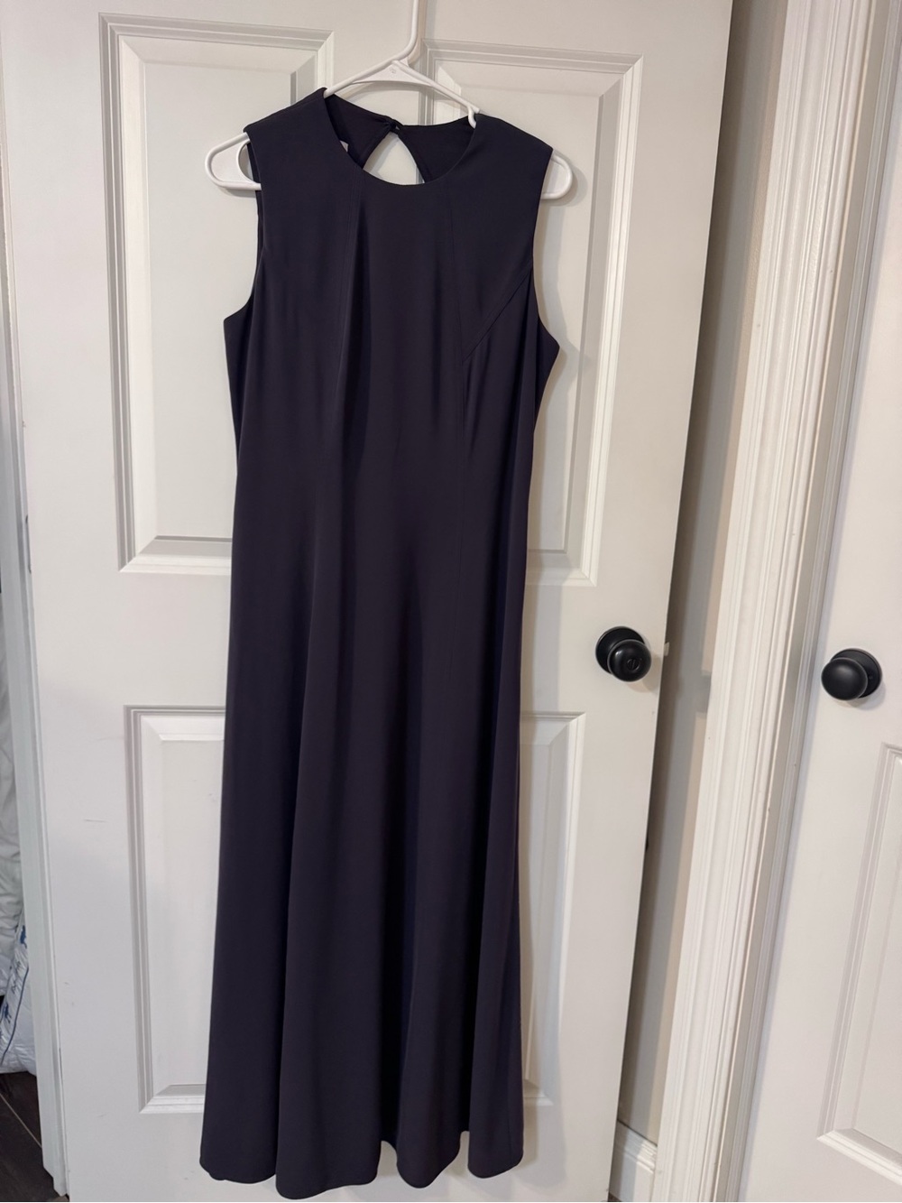 David Warren Sleeveless Long Evening Dress - Dark Plum Size 10